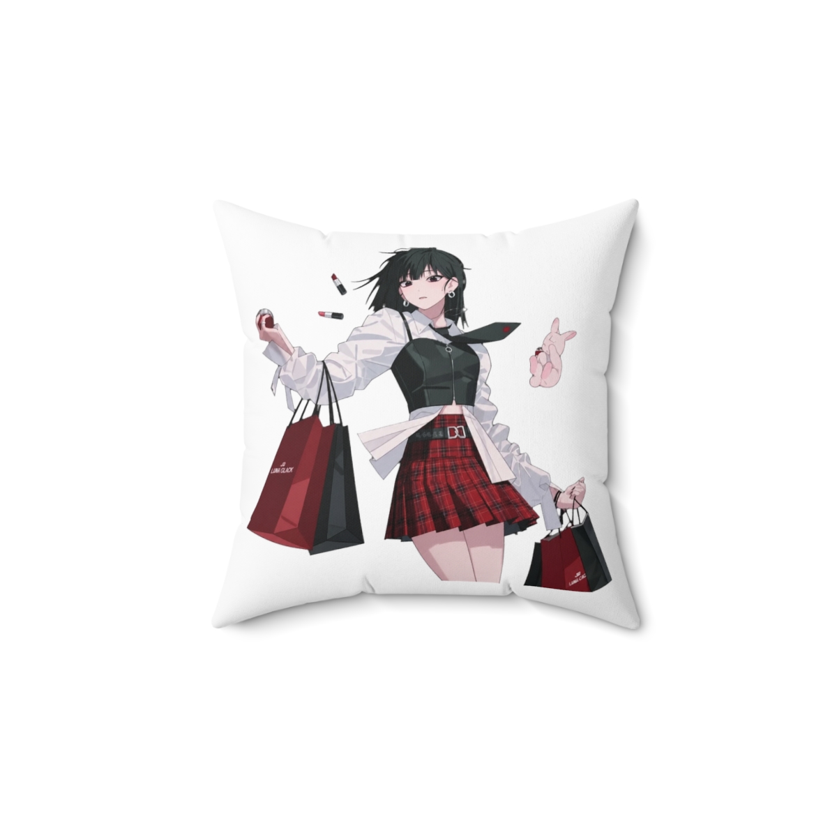 Anime Link Click Qiao Ling Throw Pillow - alternate angle 1, merchandise